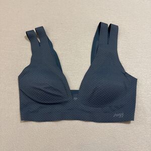 Sloggi Zero Feel Flow Bralette XS Slate Blue Seamless Removable Cups Comfort